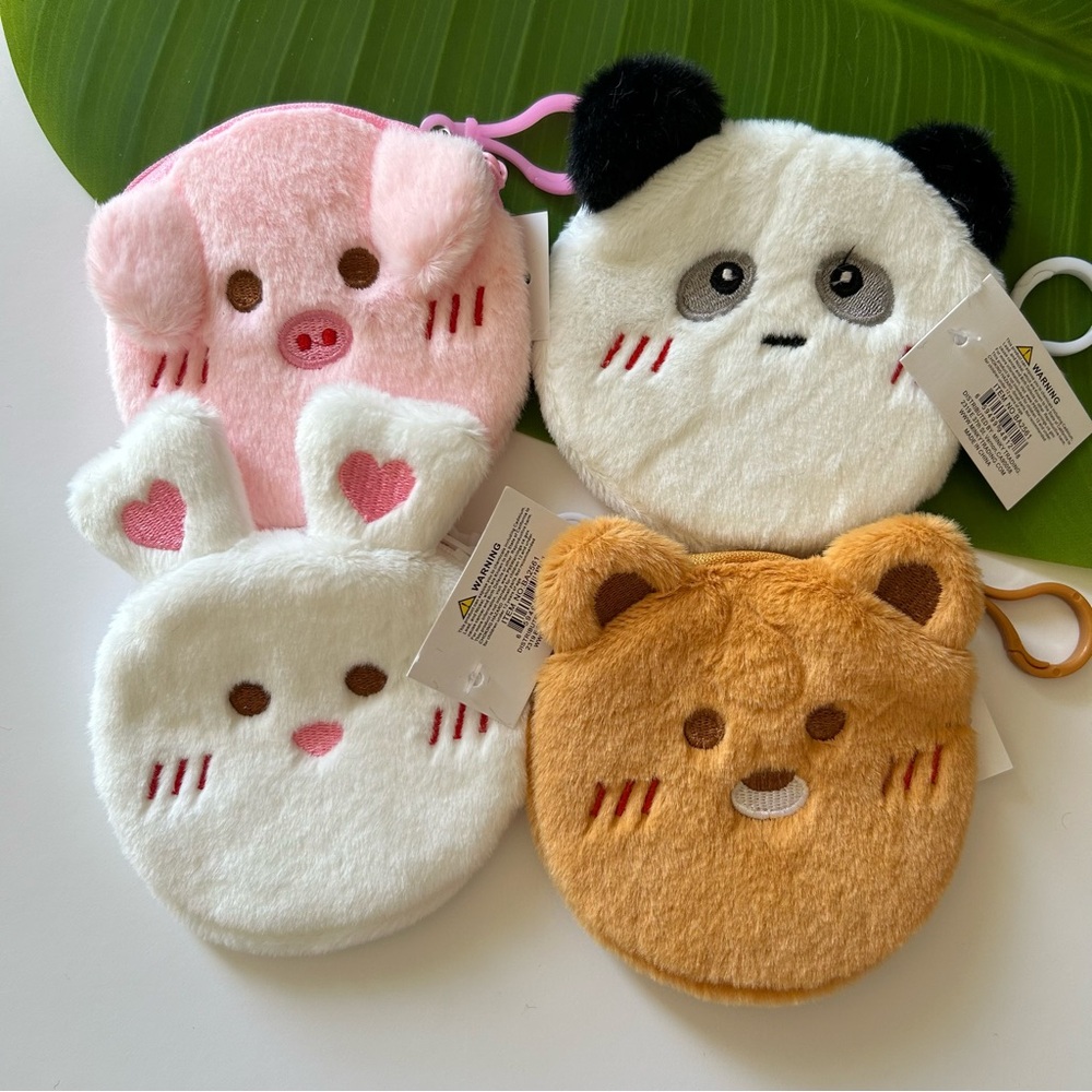 ⭐Fuzzy Animal Coin Pouch